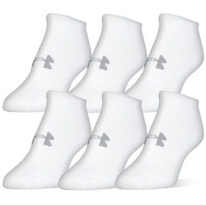 Under Armour Women's 6 Pack Essential Cotton No Show Sock